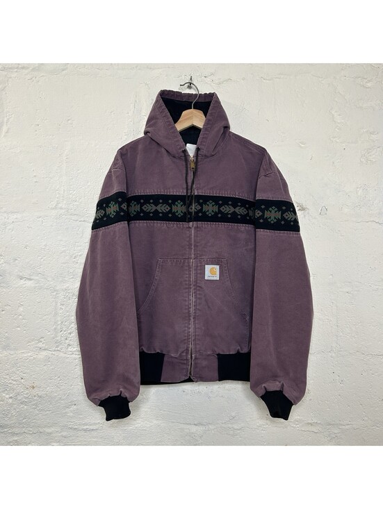 Carhartt Other - Vintage Carhartt Southwest Hooded Aztec Active Jacket “Damson” JR0057 Men’s XL
